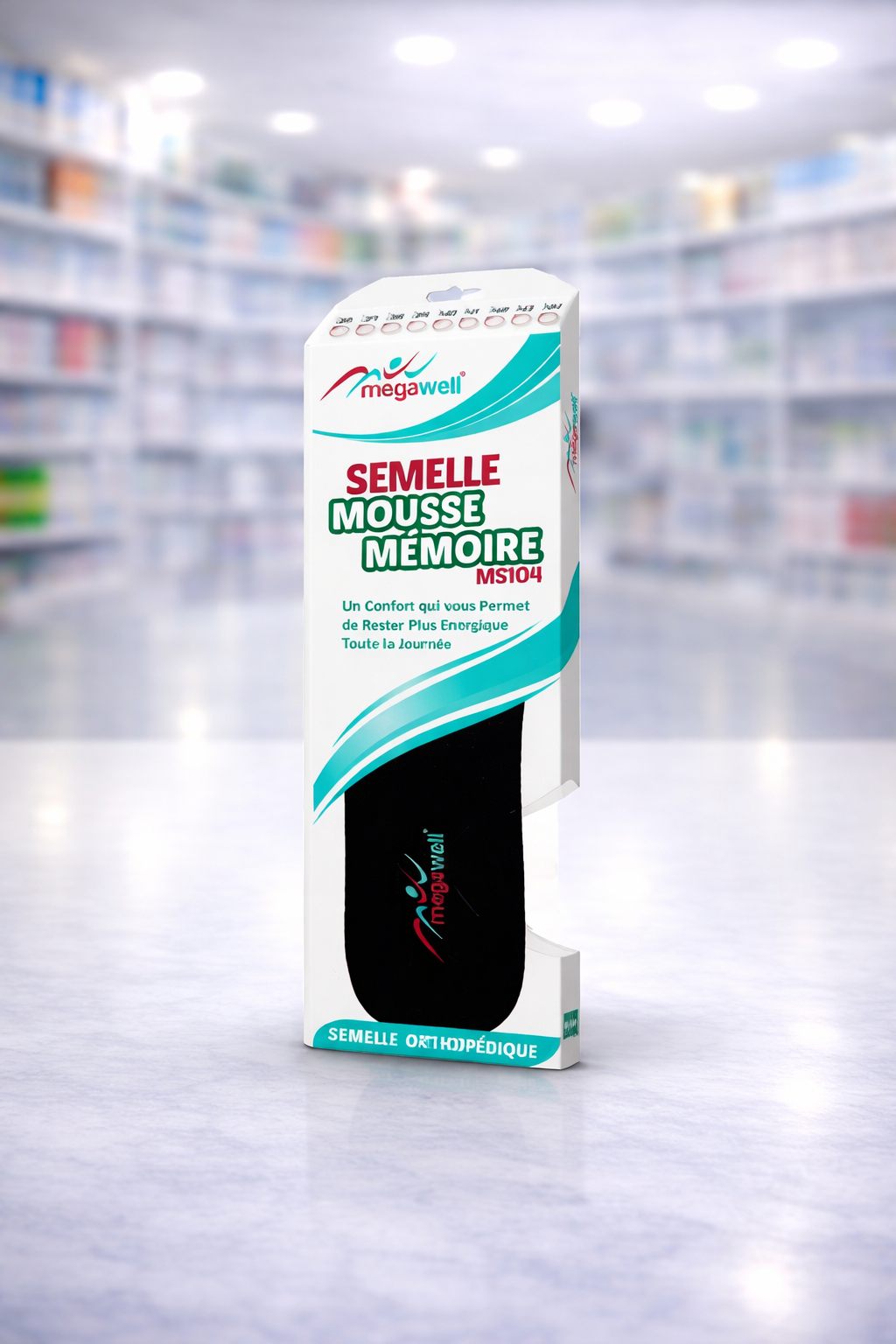 Semelles Mousse à Mémoire MS104 – Confort Absolu & Vitalité Durable | نعال من إسفنج الذاكرة (ميموري فوم)