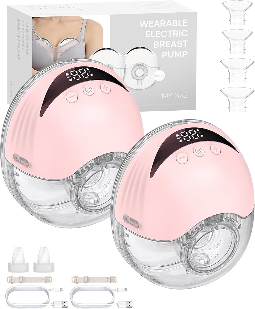 Tire-Lait Électrique Wearable MY-375 – Ultra-Léger & Silencieux | شفاط حليب كهربائي قابل للارتداء – خفيف جدًا وهادئ